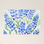Watercolor Texas bluebonnets Welcome Mat Gallery Image 1