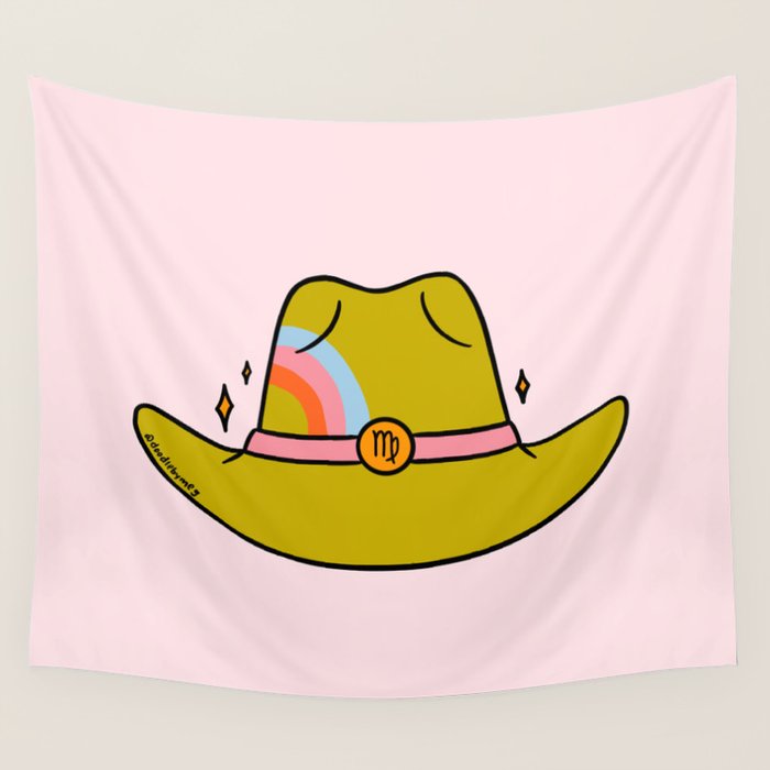Virgo Cowboy Hat Wall Tapestry Gallery Image 4