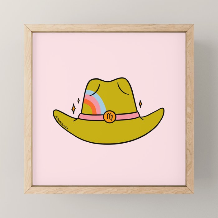 Virgo Cowboy Hat Mini Art Print Gallery Image 1
