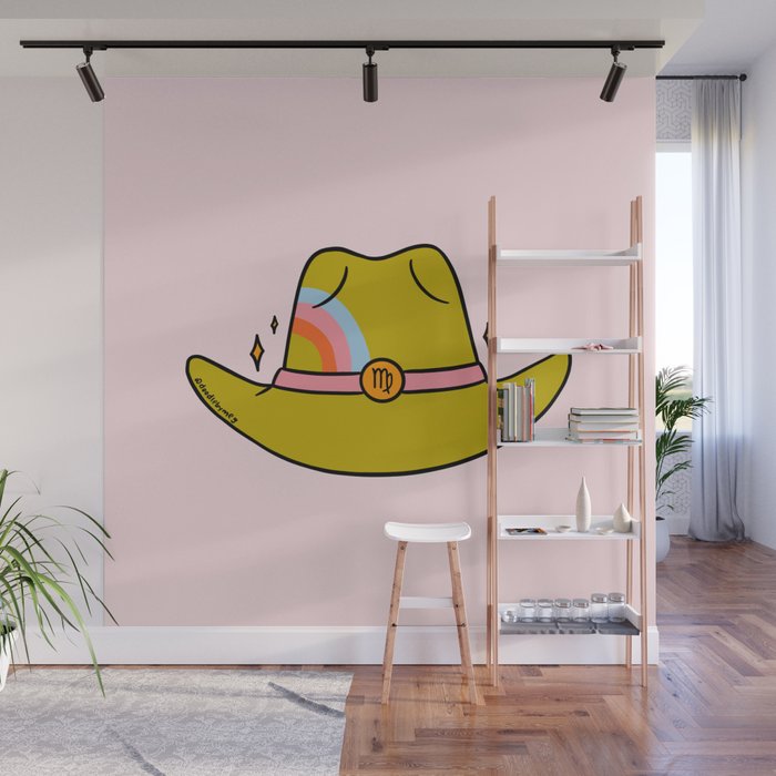 Virgo Cowboy Hat Wall Mural Gallery Image 1