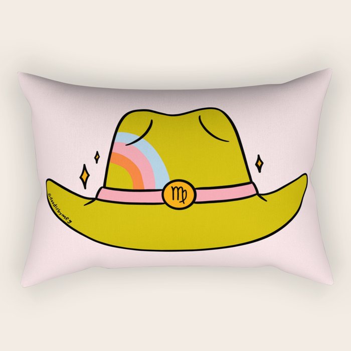 Virgo Cowboy Hat Rectangular Pillow Gallery Image 2