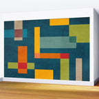 Mid-Century Modern Geometric Colorful Artwork Wall Mural Gallery Image 2