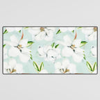 Hygge Magnolia Watercolor Pastel Flowers Desk Mat Gallery Image 3