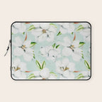 Hygge Magnolia Watercolor Pastel Flowers Laptop Sleeve Gallery Image 1