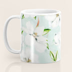 Hygge Magnolia Watercolor Pastel Flowers Coffee Mug Gallery Image 3