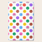 Funny colorful cartoon character face pattern Cutting Board Gallery Image 1