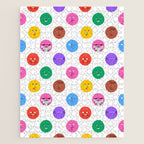 Funny colorful cartoon character face pattern Jigsaw Puzzle Gallery Image 1