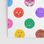 Funny colorful cartoon character face pattern Poster Gallery Image 3