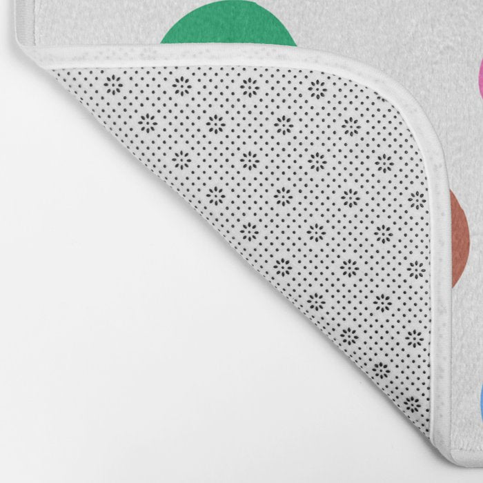 Funny colorful cartoon character face pattern Bath Mat Gallery Image 2