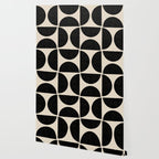 Half Moons in Black + Cream Wallpaper Gallery Image 2