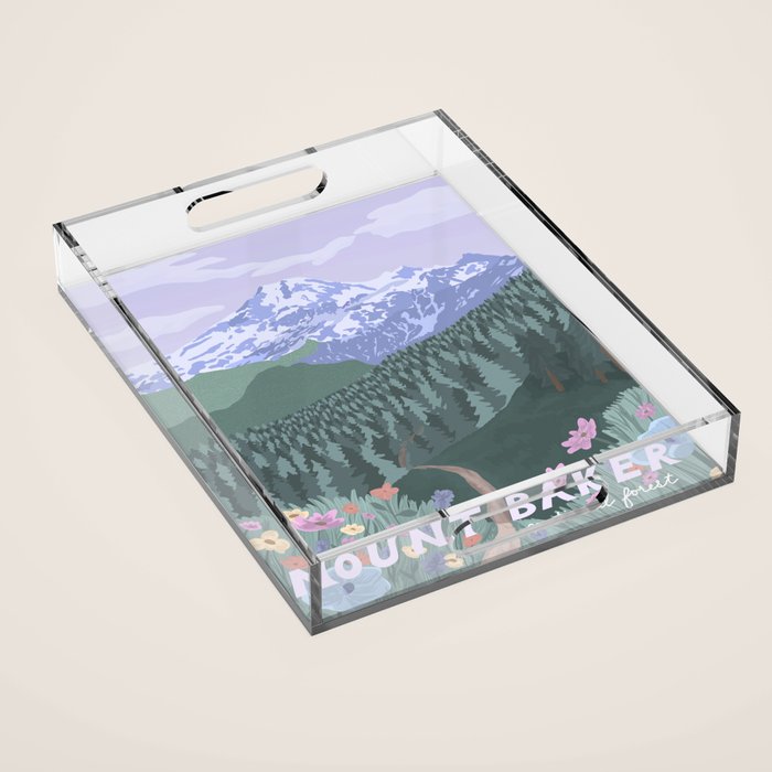 Mount Baker National Forest, Washington State, National Park Acrylic Tray Gallery Image 1