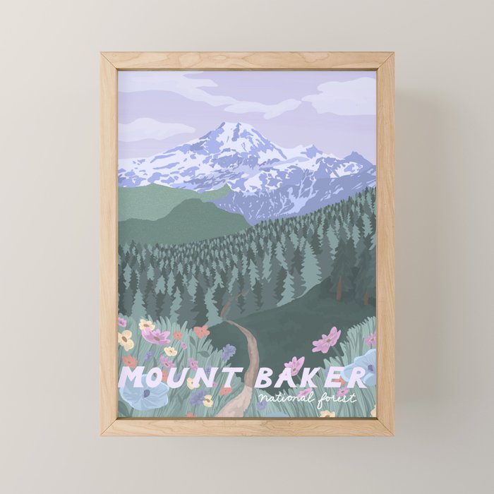 Mount Baker National Forest, Washington State, National Park Mini Art Print Gallery Image 1