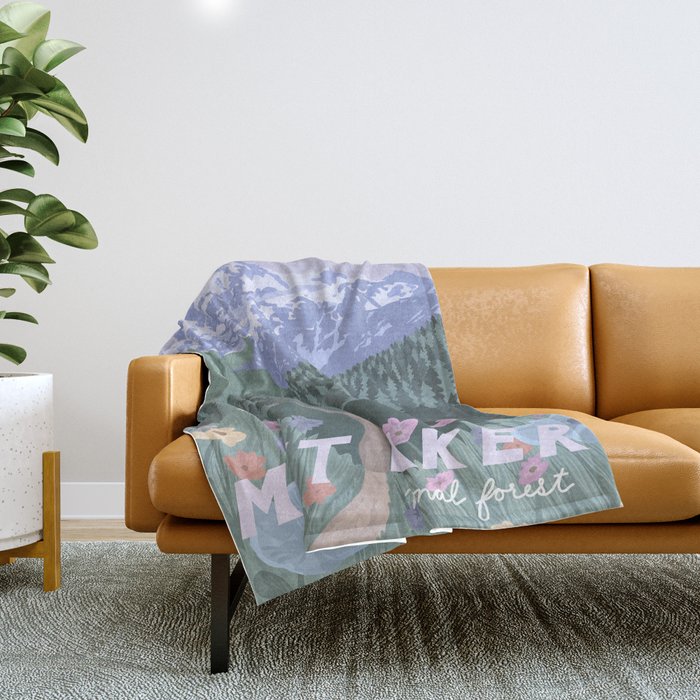 Mount Baker National Forest, Washington State, National Park Throw Blanket Gallery Image 1