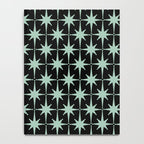 Atomic Age 1950s Retro Starburst Pattern in Mid-Century Modern Mint and Black Notebook Gallery Image 4