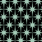 Atomic Age 1950s Retro Starburst Pattern in Mid-Century Modern Mint and Black Coffee Mug Gallery Image 2