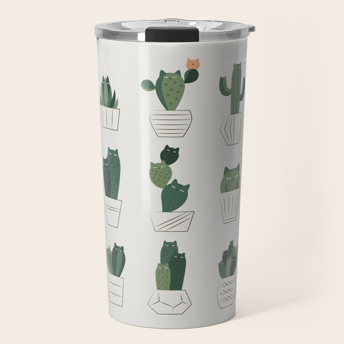 Cat and Plant 20: Cattus Travel Mug Gallery Image 1