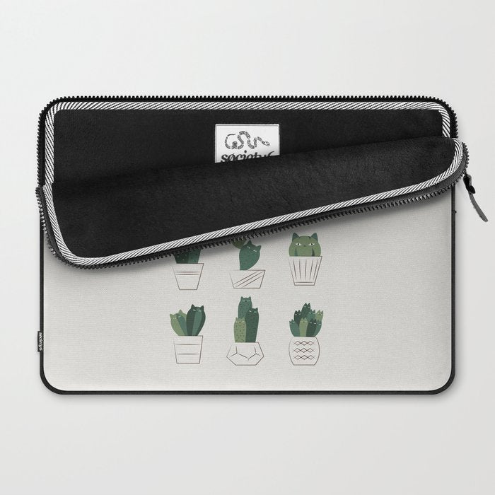 Cat and Plant 20: Cattus Laptop Sleeve Gallery Image 2