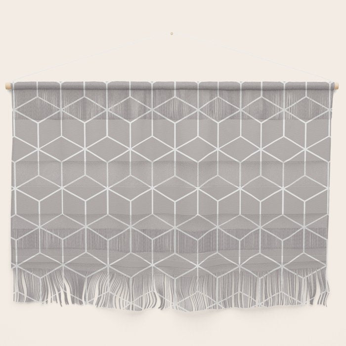 Cube Geometric 03 Grey Wall Hanging Gallery Image 1