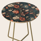 Vintage Aesthetic Beautiful Flowers, Nature Art, Dark Cottagecore Plant Collage - Flower Side Table Gallery Image 2