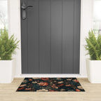 Vintage Aesthetic Beautiful Flowers, Nature Art, Dark Cottagecore Plant Collage - Flower Welcome Mat Gallery Image 3