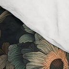 Vintage Aesthetic Beautiful Flowers, Nature Art, Dark Cottagecore Plant Collage - Flower Comforter Gallery Image 4