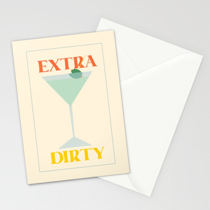 Extra Dirty Martini Stationery Card Gallery Image 2