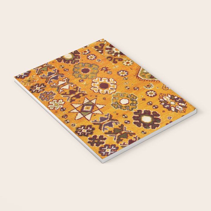Camel Ochre Antique Colorful Moroccan Rug Print Notebook Gallery Image 3