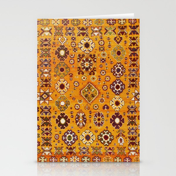 Camel Ochre Antique Colorful Moroccan Rug Print Stationery Card Gallery Image 2