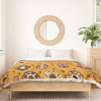 Camel Ochre Antique Colorful Moroccan Rug Print Duvet Cover Gallery Image 3