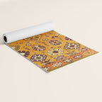 Camel Ochre Antique Colorful Moroccan Rug Print Yoga Mat Gallery Image 2