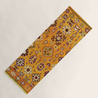 Camel Ochre Antique Colorful Moroccan Rug Print Yoga Mat Gallery Image 1