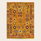 Camel Ochre Antique Colorful Moroccan Rug Print Poster Gallery Image 4