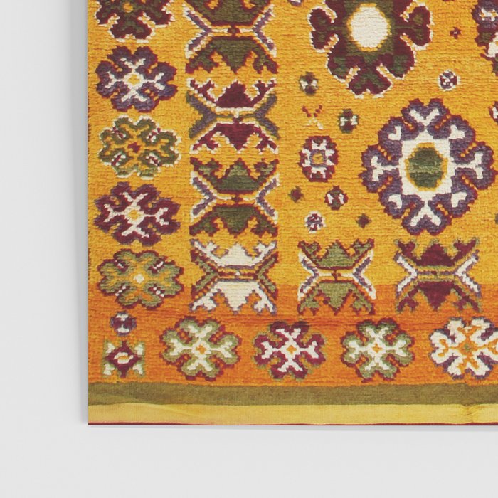 Camel Ochre Antique Colorful Moroccan Rug Print Poster Gallery Image 3