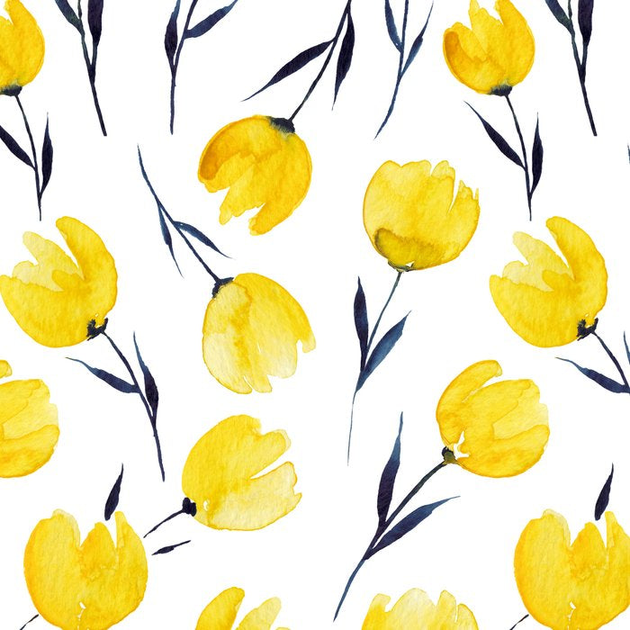 Yellow Tulips | Watercolour Pattern Coffee Mug Gallery Image 2