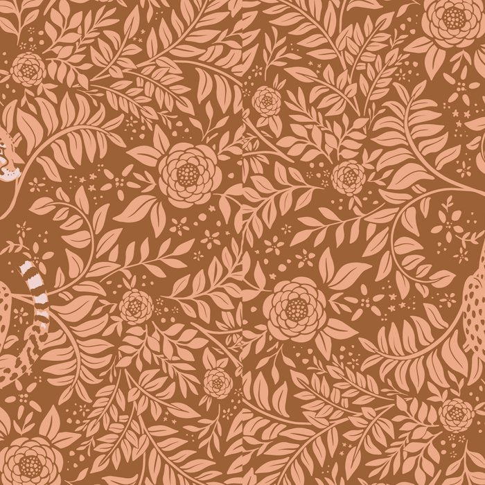 Summer Cheetah Floral Pattern - Fawn Brown Coffee Mug Gallery Image 2