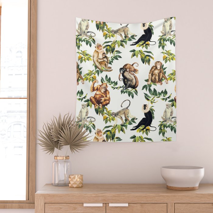 Monkeys, orangutans and more Wall Tapestry Gallery Image 2