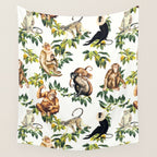 Monkeys, orangutans and more Wall Tapestry Gallery Image 4