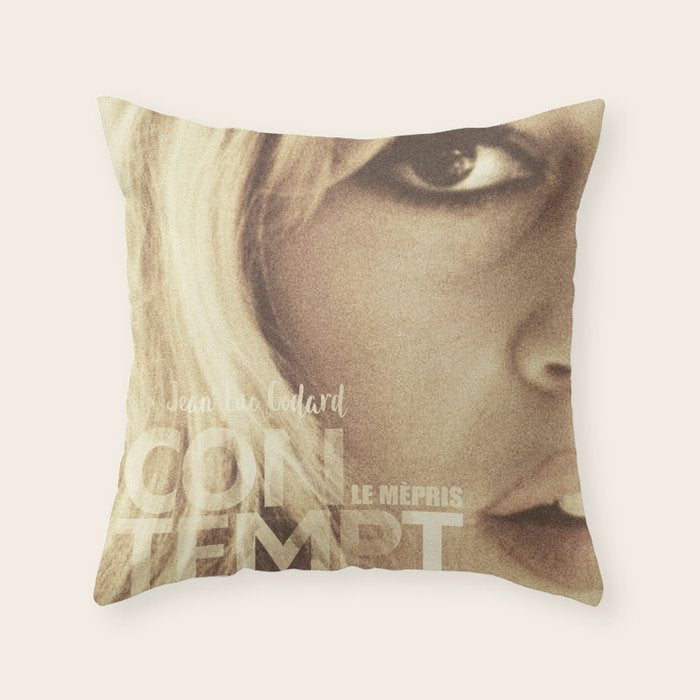 Brigitte Bardot, Contempt, movie poster, Le Mepris, Jean-Luc Godard, Fritz Lang, Throw Pillow Gallery Image 6