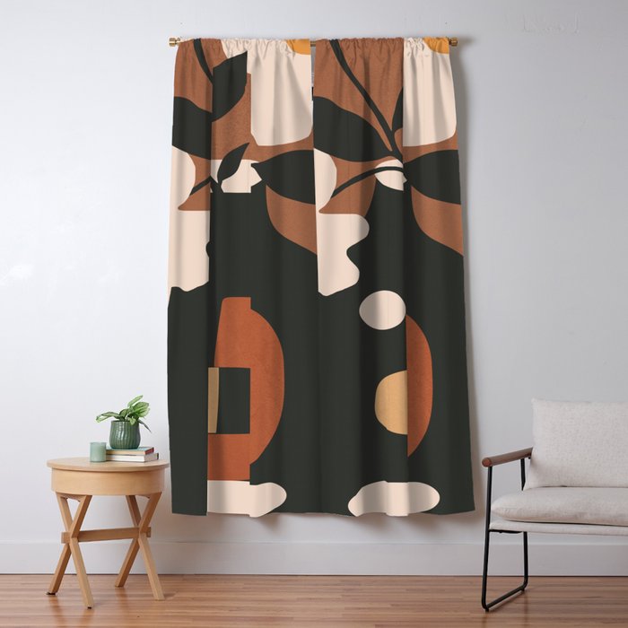 Geometric Blossom 2 Window Curtain Gallery Image 1
