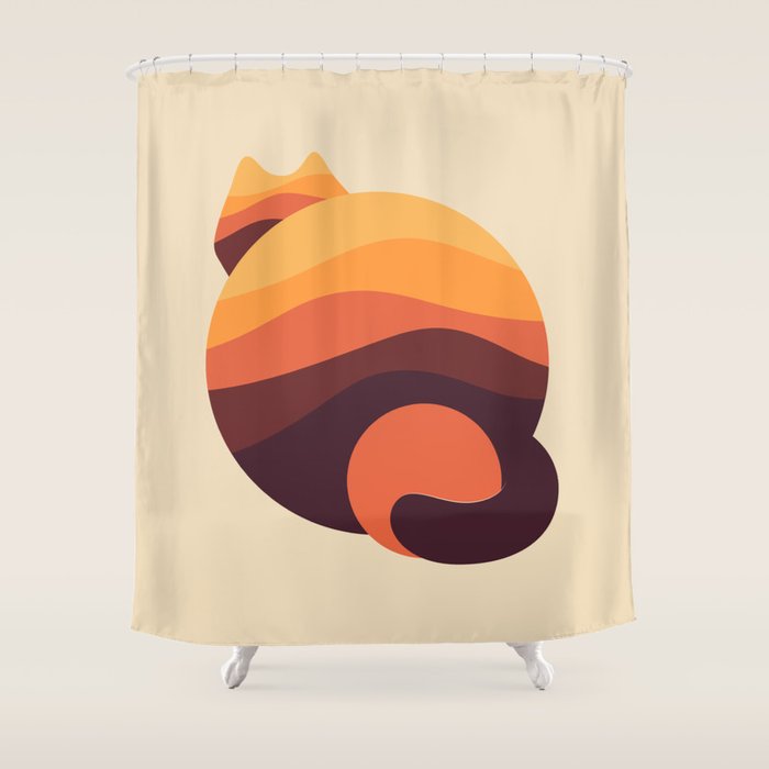 Cat Landscape 167 Shower Curtain Gallery Image 1