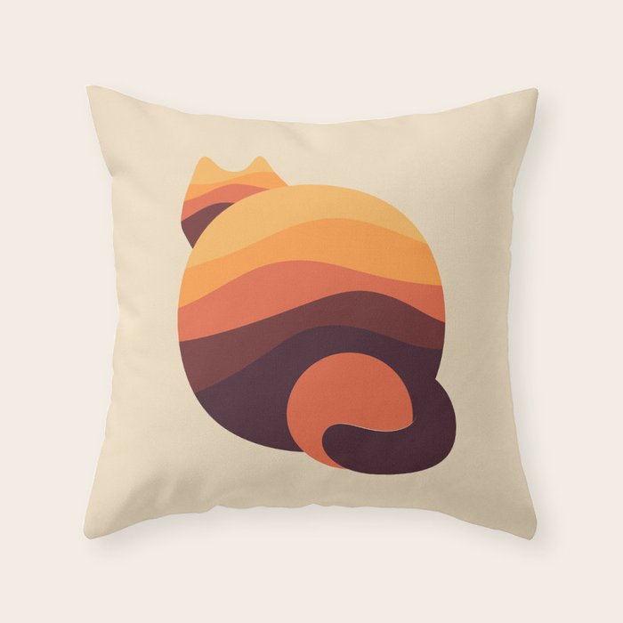 Cat Landscape 167 Throw Pillow Gallery Image 6