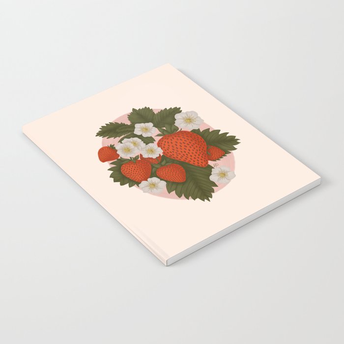 Sweet Summer Strawberries and Blossoms Notebook Gallery Image 2