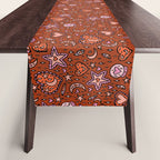Love Witch Print in Red Table Runner Gallery Image 1