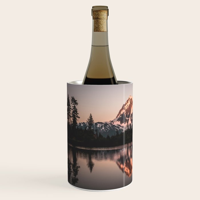 Alpenglow - Mountain Reflection - Nature Photography Wine Chiller Gallery Image 2