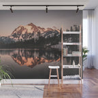 Alpenglow - Mountain Reflection - Nature Photography Wall Mural Gallery Image 1
