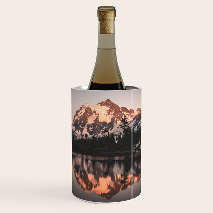 Alpenglow - Mountain Reflection - Nature Photography Wine Chiller Gallery Image 1