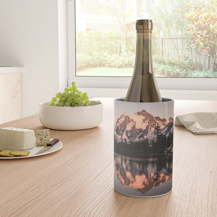 Alpenglow - Mountain Reflection - Nature Photography Wine Chiller Gallery Image 4