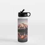Alpenglow - Mountain Reflection - Nature Photography Water Bottle Gallery Image 1
