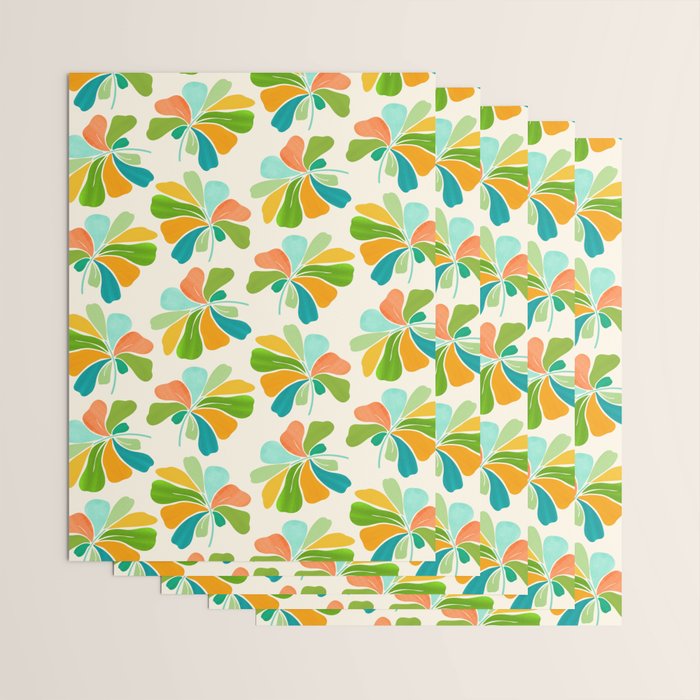 Whimsical Tropical Leaf Wrapping Paper Gallery Image 3