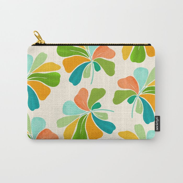 Whimsical Tropical Leaf Carry All Pouch Gallery Image 1